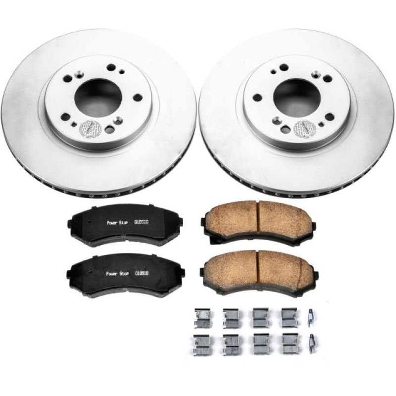 PSB Z17 Evolution Coated Kit - Power Stop 04-11 Mitsubishi Endeavor Front Z17 Evolution Geomet Coated Brake Kit