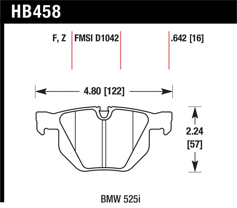 HAWK Ceramic Brake Pad Sets - Hawk 07-08 BMW X5 3.0si / 09-13 X5 Xdrive / 10-13 X6 Xdrive Perf Ceramic Rear Street Brake Pads