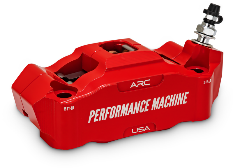 PFM Brake Calipers - Performance Machine 125 x 4 Race Series Radial Mount Caliper with ARC - Right - Red