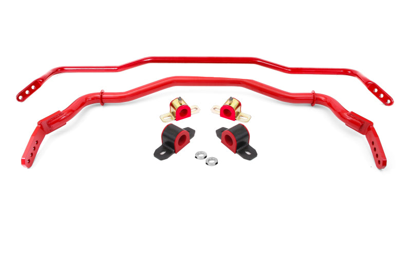 BMR Sway Bar Kits - BMR 15-22 S550 Mustang Sway Bar Kit with Bushings  Front and Rear Red
