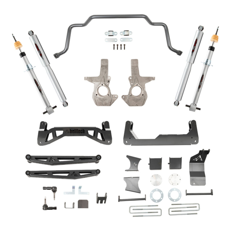 BT Lift Kit w Shocks - Belltech 07-16 Chevrolet Silverado / GMC Sierra 1500 4WD 7-9in Suspension Lift Kit w/ Shocks