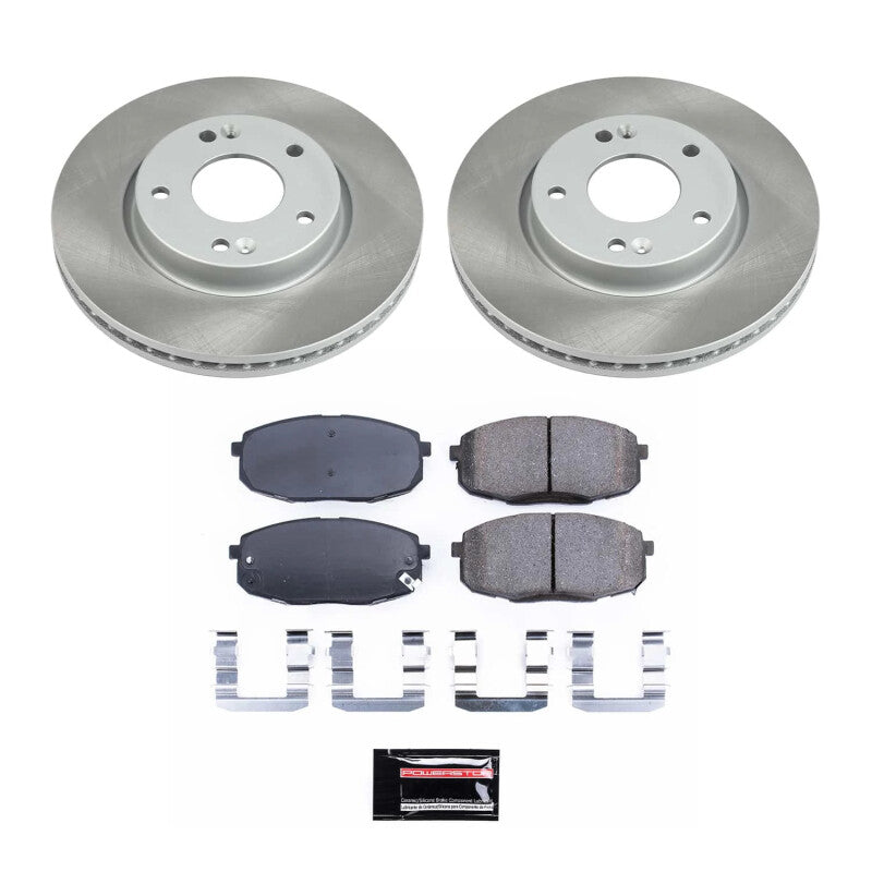 PSB Semi-Coated Rotor Kits - Power Stop 09-12 Hyundai Elantra Front Semi-Coated Rotor Kit