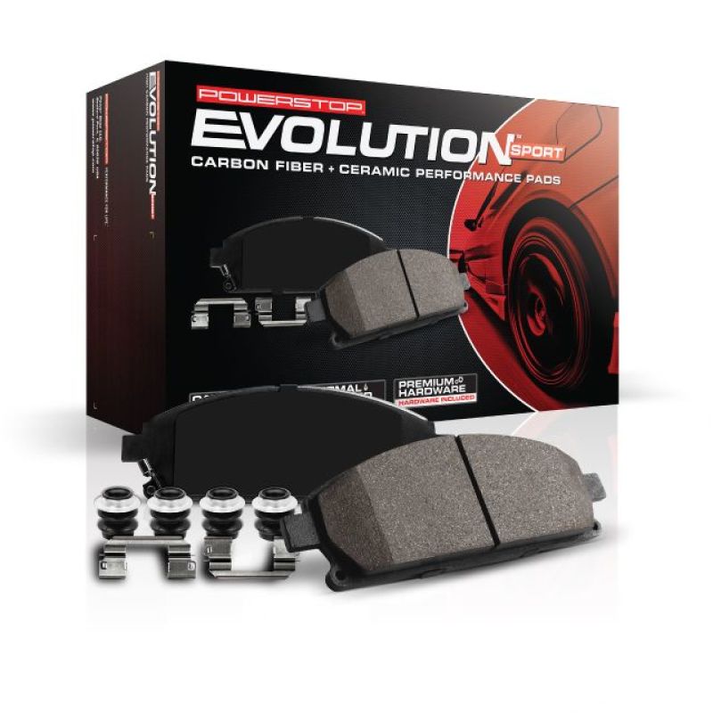 PSB Z23 Evolution Brake Pads - Power Stop 04-06 Audi TT Quattro Front Z23 Evolution Sport Brake Pads w/Hardware