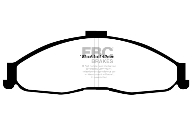 EBC Yellowstuff Brake Pad Sets - EBC 98-02 Chevrolet Camaro (4th Gen) 3.8 Yellowstuff Front Brake Pads