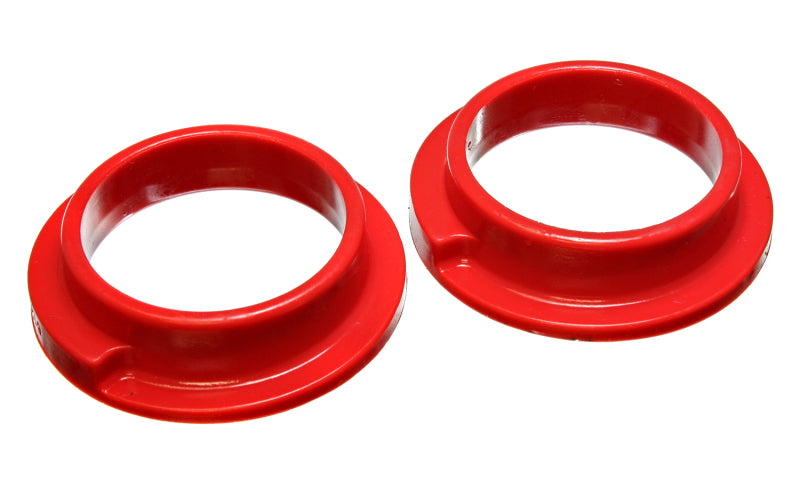ES Spring Isolators - Red - Energy Suspension 00-04 Ford Focus Red Rear Coil Spring Isolators