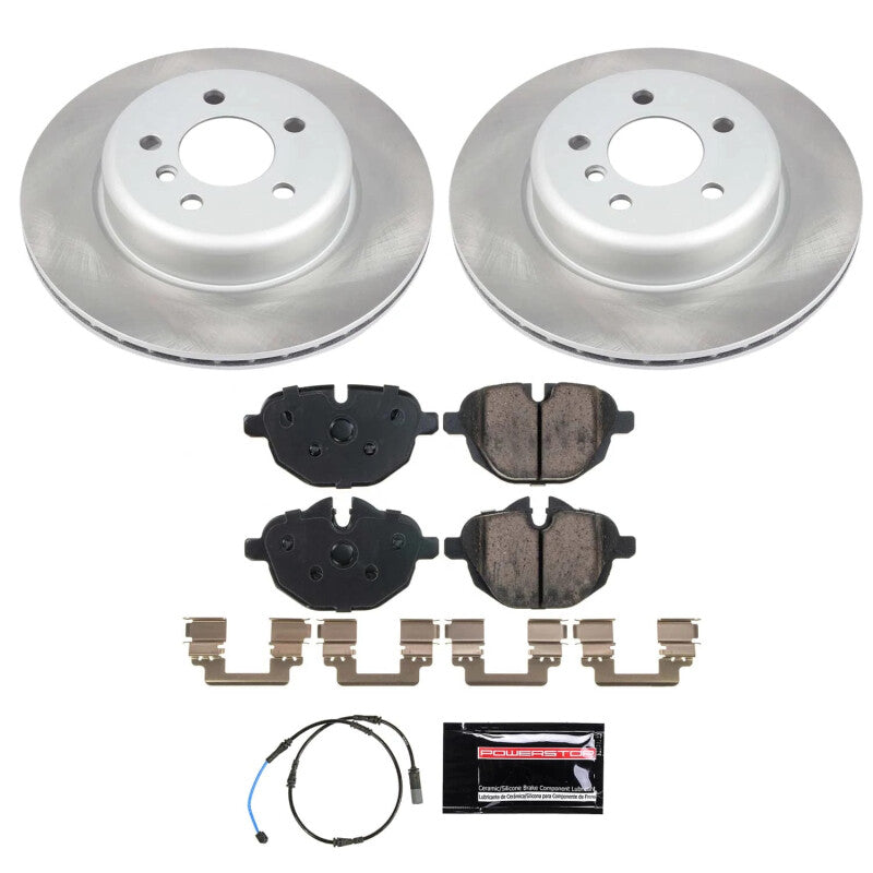 PSB Semi-Coated Rotor Kits - Power Stop 12-16 BMW ActiveHybrid 5 Rear Semi-Coated Rotor Kit