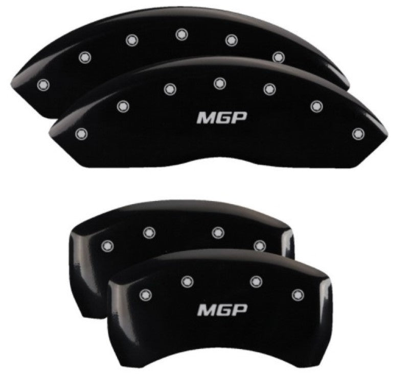 MGP Caliper Covers 4 Standard - MGP 4 Caliper Covers Engraved Front & Rear MGP Black Finish Silver Char 2019 Chevrolet Blazer