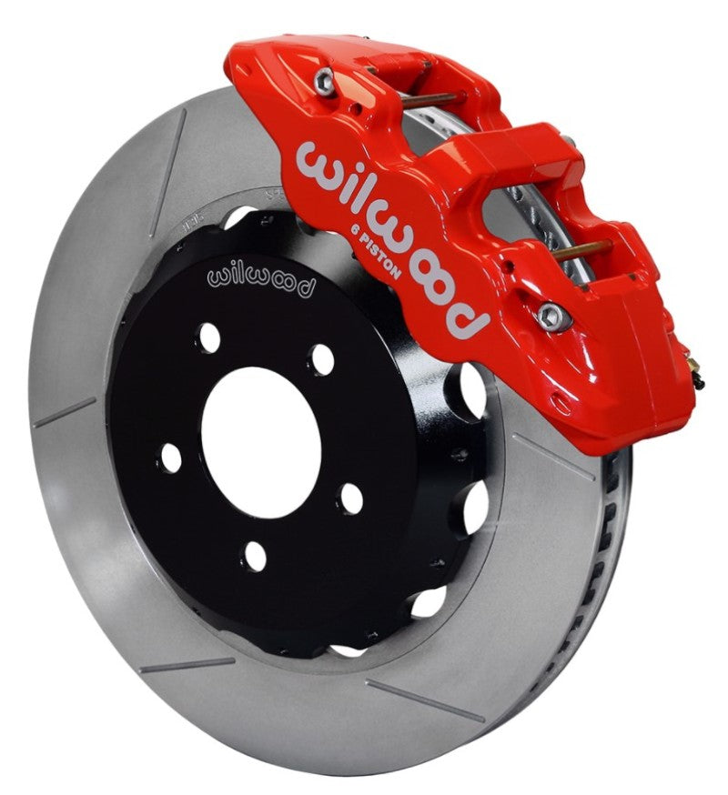 WIL Aero Brake Kit - Wilwood AERO6 Front Hat Kit 14.00 Red 2016-Up Camaro w/Lines