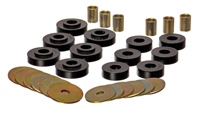 ES Body Mounts - Black - Energy Suspension GM Corvette Black Body Mount Set