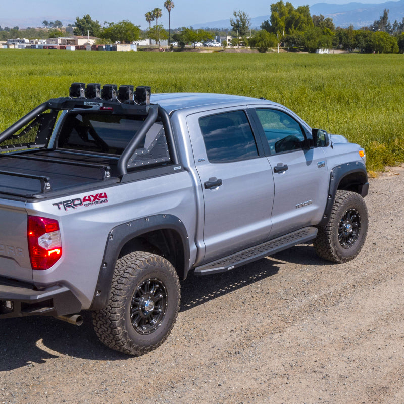 GOR RB20 Boards - Tex Black - Go Rhino 2022 Toyota Tundra Crew Max 4dr RB20 Kit w/RB20 Running Board + Brkts - Tex. Blk
