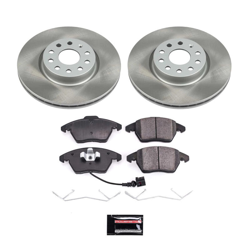 PSB Semi-Coated Rotor Kits - Power Stop 06-10 Volkswagen Passat Front Semi-Coated Rotor Kit