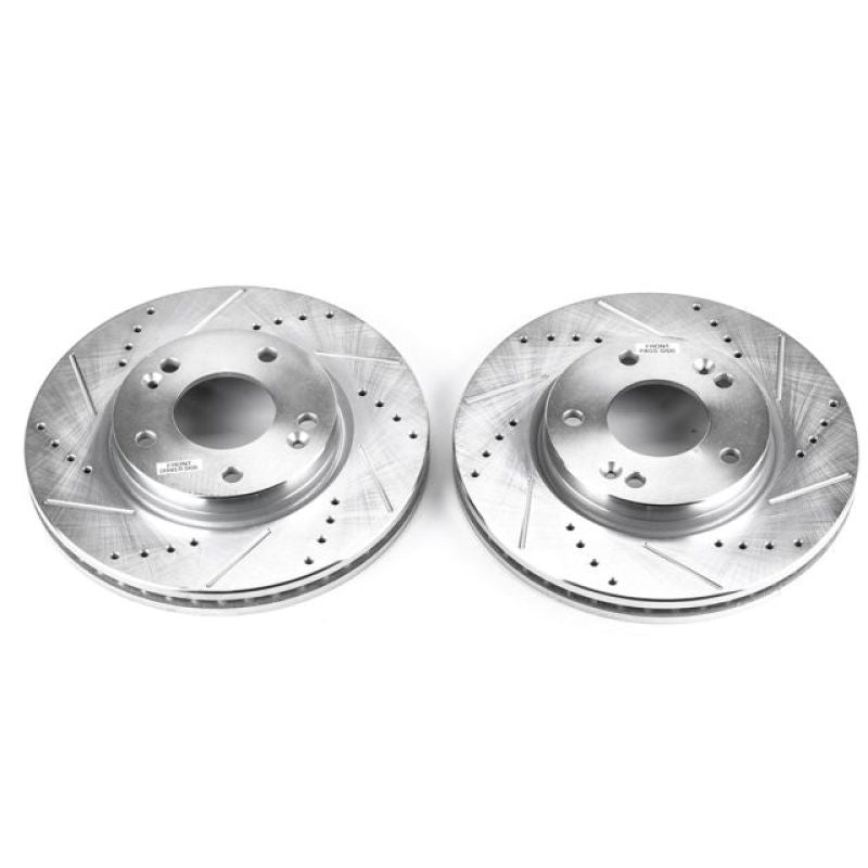 PSB Evolution Drill/Slot Rotor - Power Stop 01-05 Hyundai Santa Fe Front Evolution Drilled & Slotted Rotors - Pair