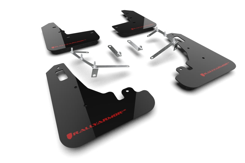 RAL UR Blk Flap/Rd Logo - Rally Armor 22-26 Subaru BRZ / Toyota GR86 Black UR Mud Flap w/Red Logo