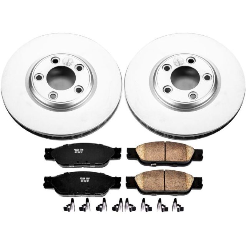 PSB Z17 Evolution Coated Kit - Power Stop 03-04 Jaguar S-Type Front Z17 Evolution Geomet Coated Brake Kit