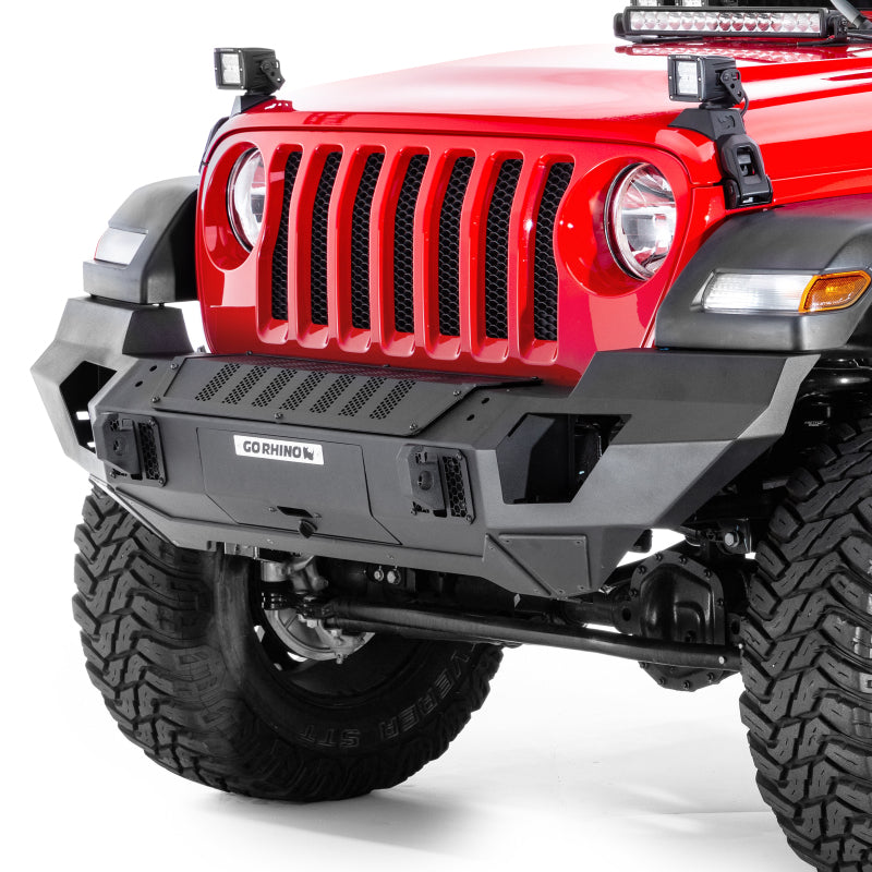 GOR Trailine Bumper - Go Rhino 07-20 Jeep Wrangler JL/JLU/JK/JKU/Gladiator JT Trailline Front Full Width Bumper