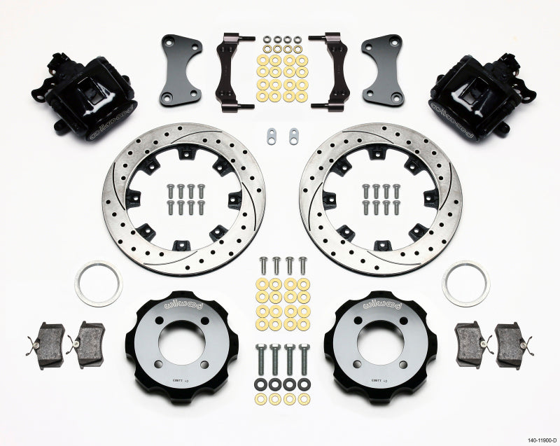 WIL Parking Brake Brake Kit - Wilwood Combination Parking Brake Rear Kit 11.75in Drilled 2011 Fiesta Rear