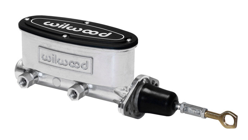 WIL Master Cylinder - Wilwood High Volume Tandem M/C - 7/8in Bore Ball Burnished-W/Pushrod - Early Mustang