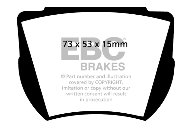 EBC Greenstuff Brake Pad Sets - EBC 59-65 Aston Martin DB4 3.7 Convertible Greenstuff Rear Brake Pads