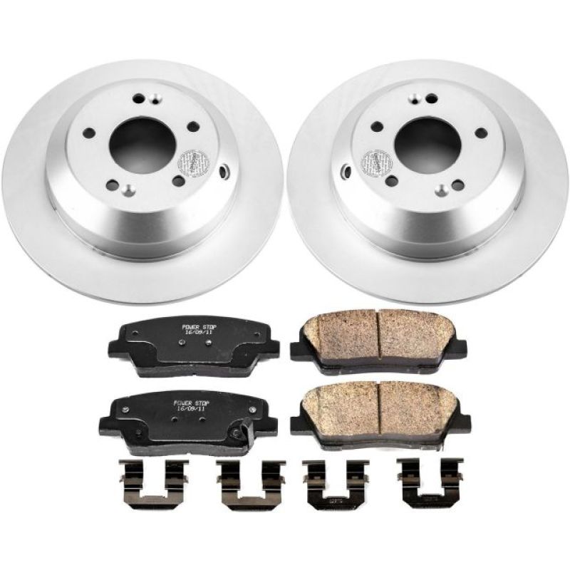 PSB Z17 Evolution Coated Kit - Power Stop 15-19 Kia Sorento Rear Z17 Evolution Geomet Coated Brake Kit