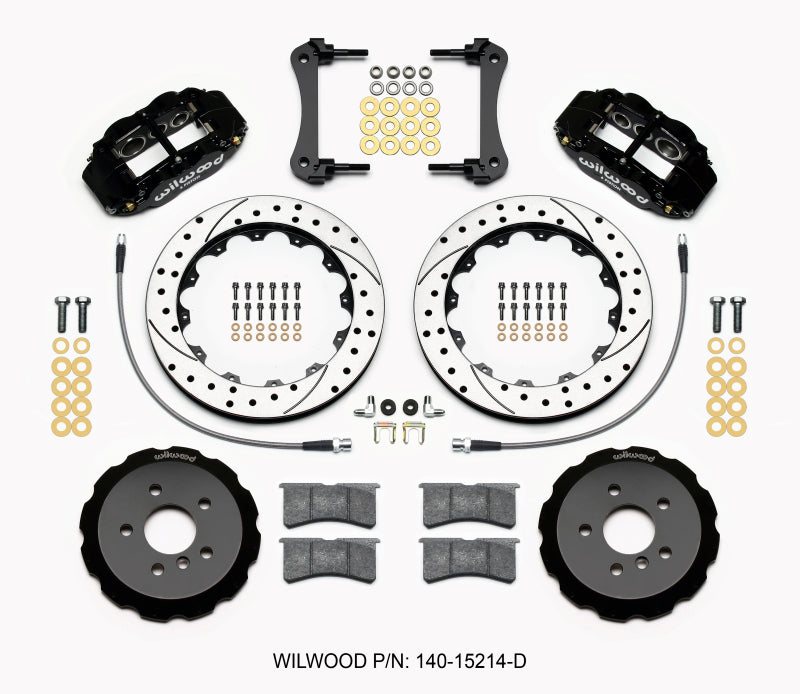 WIL Superlite Brake Kit - Wilwood Narrow Superlite 6R Front Hat Kit 12.88in Drilled 2014-2015 Mini Cooper w/Lines