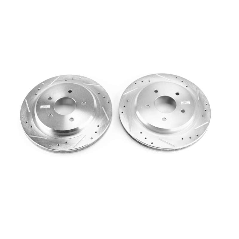 PSB Evolution Drill/Slot Rotor - Power Stop 04-09 Cadillac XLR Rear Evolution Drilled & Slotted Rotors - Pair