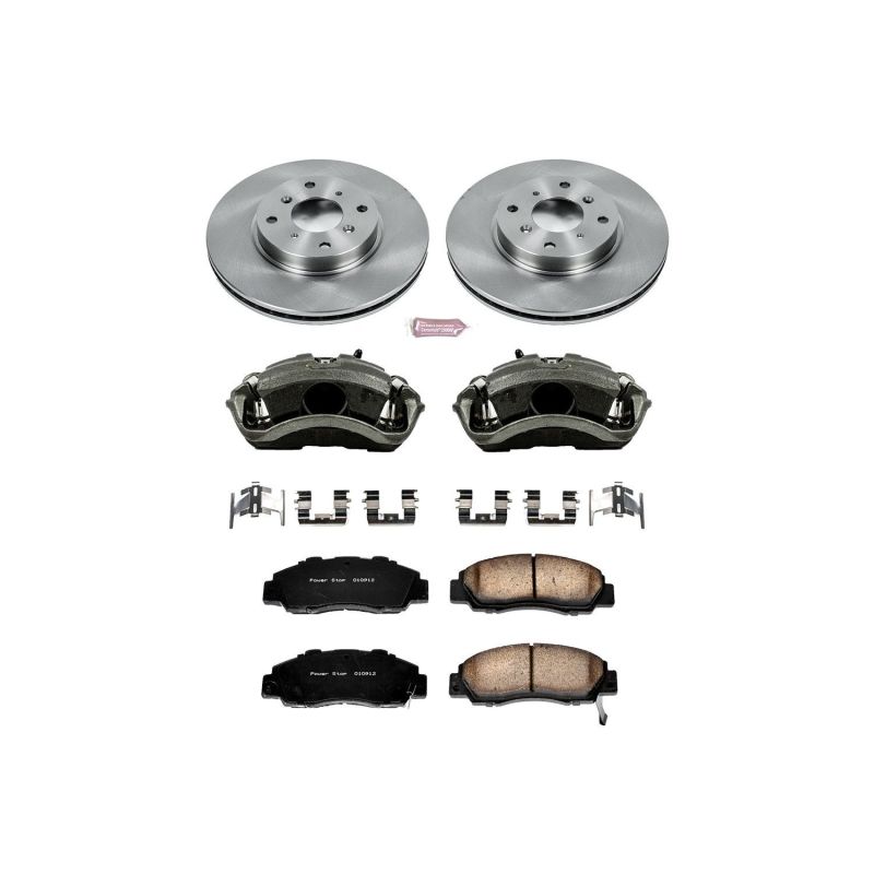 PSB Autospecialty Kit w/Cals - Power Stop 93-96 Honda Prelude Front Autospecialty Brake Kit w/Calipers
