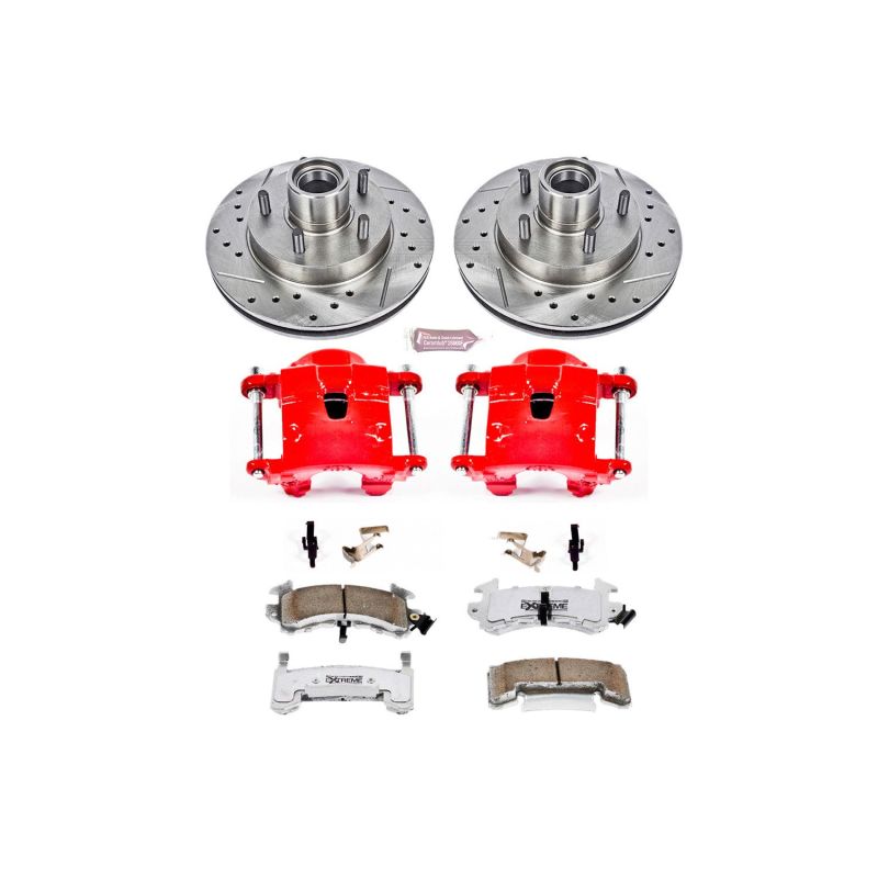 PSB Z26 Street Kit w/Cals - Power Stop 95-97 Chevrolet Blazer Front Z26 Street Warrior Brake Kit w/Calipers