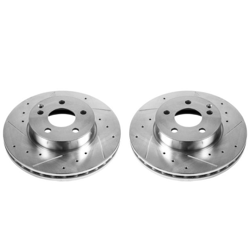 PSB Evolution Drill/Slot Rotor - Power Stop 12-16 Mercedes-Benz C250 Front Evolution Drilled & Slotted Rotors - Pair