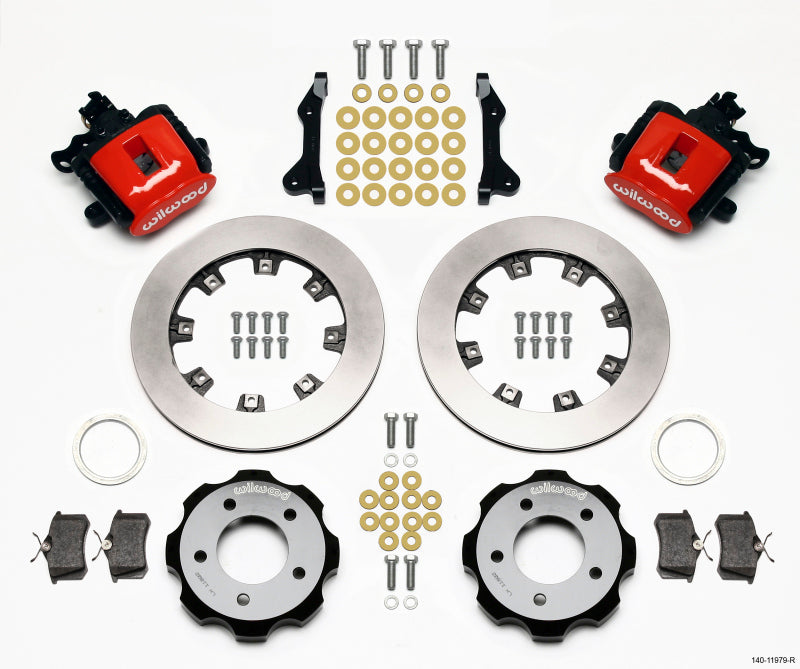 WIL Parking Brake Brake Kit - Wilwood Combination Parking Brake Rear Kit 12.19in Red 2006-Up Civic / CRZ