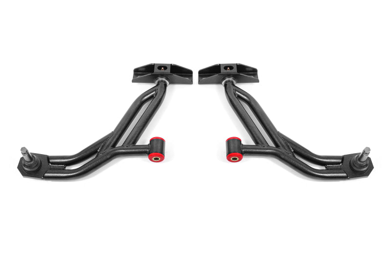BMR Control Arms - BMR 10-14 Ford Mustang Non-Adj. Lower A-Arms Delrin/Rod w/ 19mm Tall Ball Joint - Black Hammertone