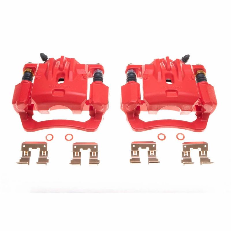 PSB Red Calipers - Power Stop 16-18 Subaru Crosstrek Rear Red Calipers - Pair