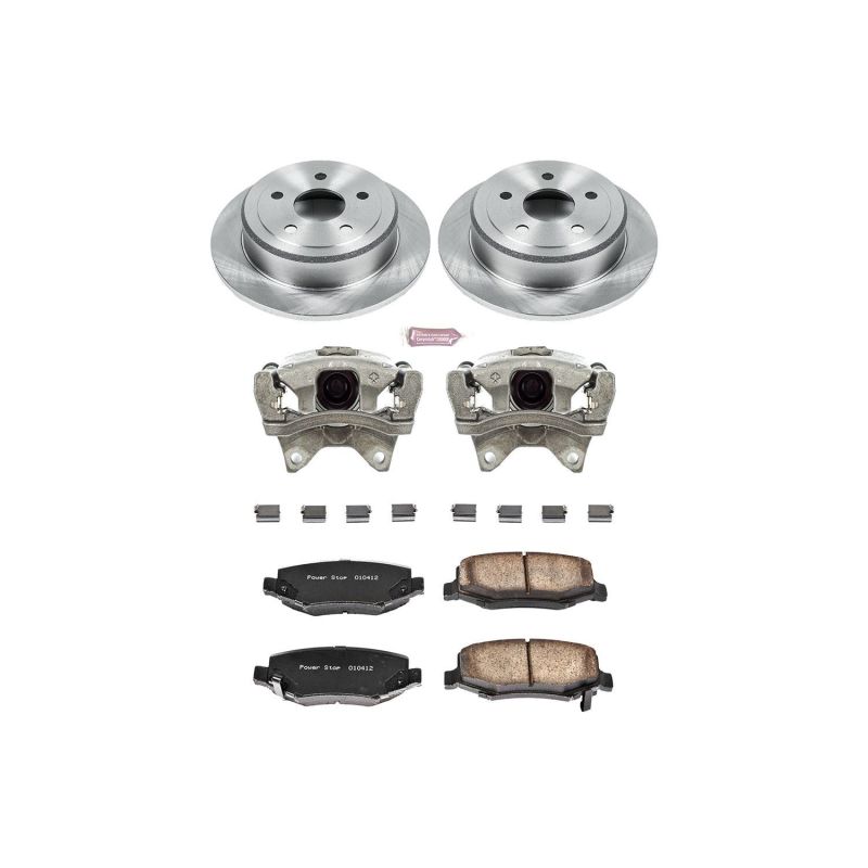 PSB Autospecialty Kit w/Cals - Power Stop 07-17 Jeep Wrangler Rear Autospecialty Brake Kit w/Calipers