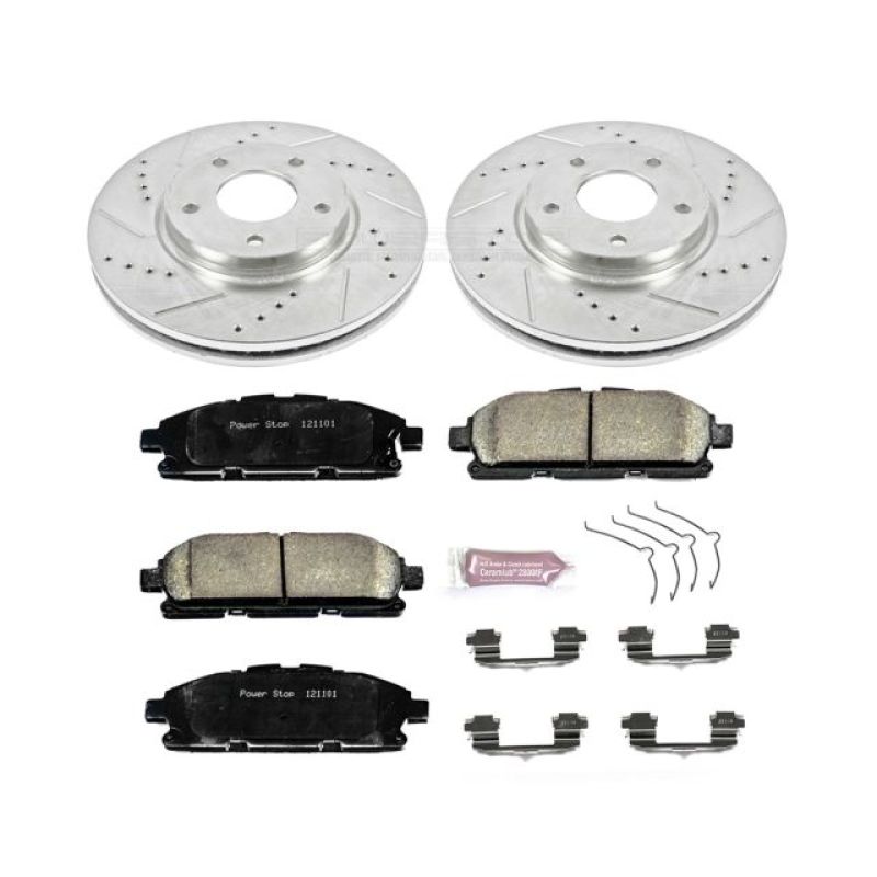PSB Z23 Evolution Kit - Power Stop 11-17 Nissan Quest Front Z23 Evolution Sport Brake Kit