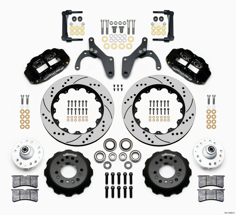 WIL Superlite Brake Kit - Wilwood Narrow Superlite 6R Front Hub Kit 14.00in Drilled 59-64 Chevy Impala / 63-64 Corvette