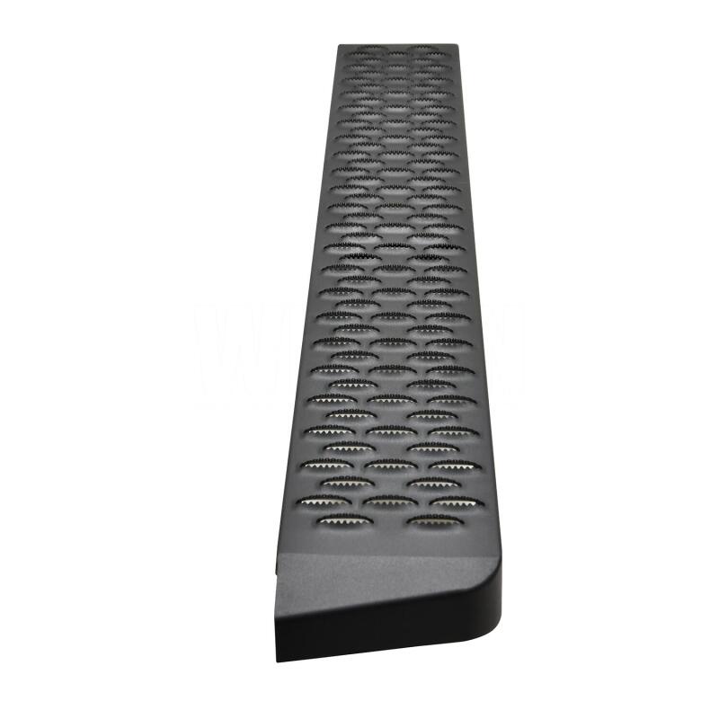 WES Running Boards - Grate - Westin Ford Transit Van 150/250/350 (Single 54in. Pass Door) Grate Steps Running Boards - Tex. Blk