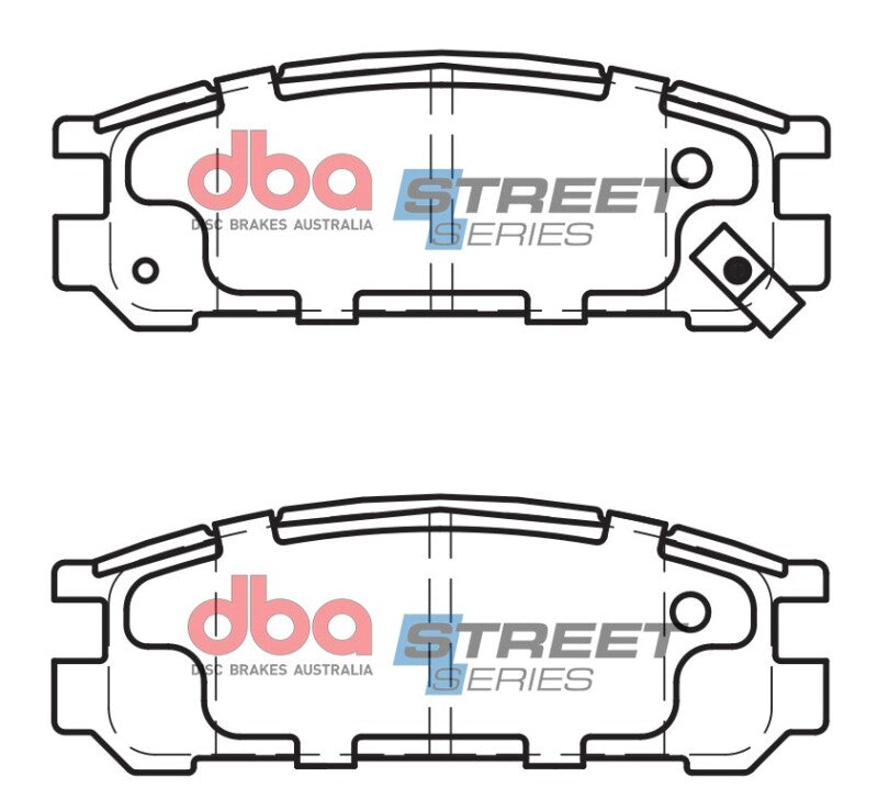 DBA Street Series Brake Pads - DBA 93-98 Subaru Impreza (w/ABS Excl Outback) Rear Street Series Brake Pads