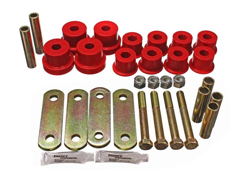 ES Spring/Shackle Bush - Red - Energy Suspension GM Heavy Duty Shackle Set - Red