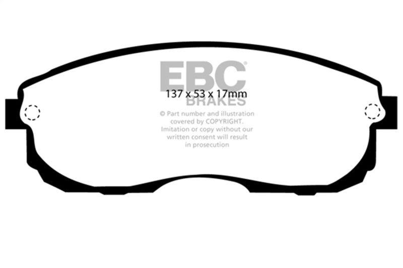 EBC Ultimax2 Brake Pad Sets - EBC 99-01 Infiniti G20 2.0 Ultimax2 Front Brake Pads
