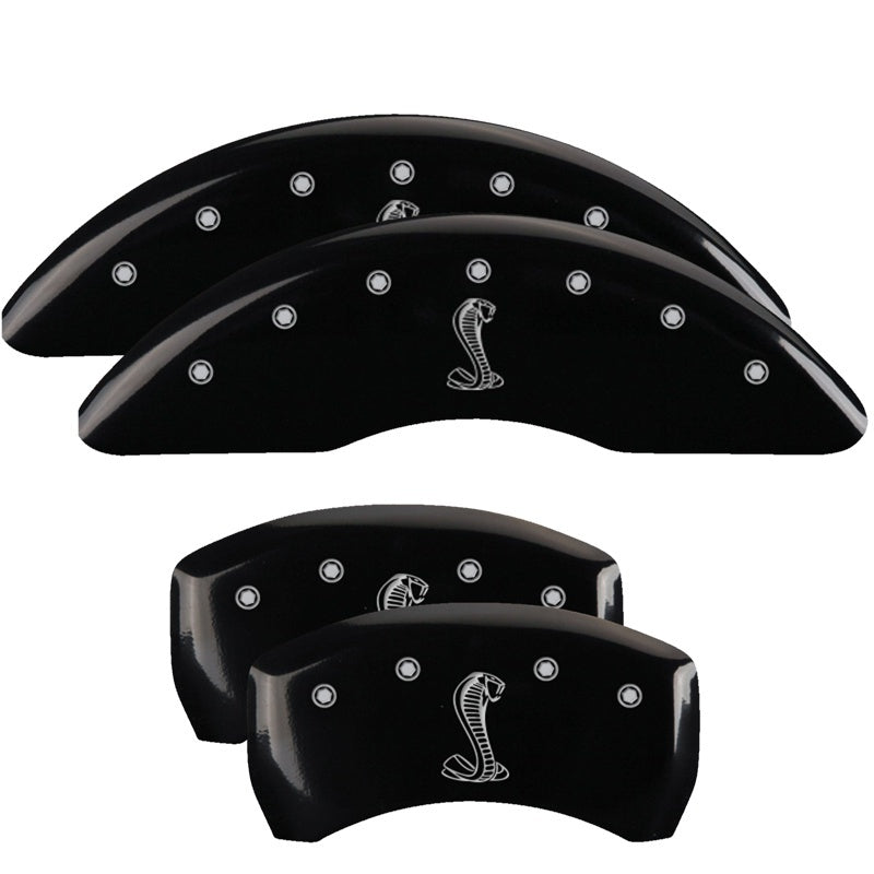 MGP Caliper Covers 4 Logo - MGP 4 Caliper Covers Engraved Front & Rear Tiffany Snake Black finish silver ch
