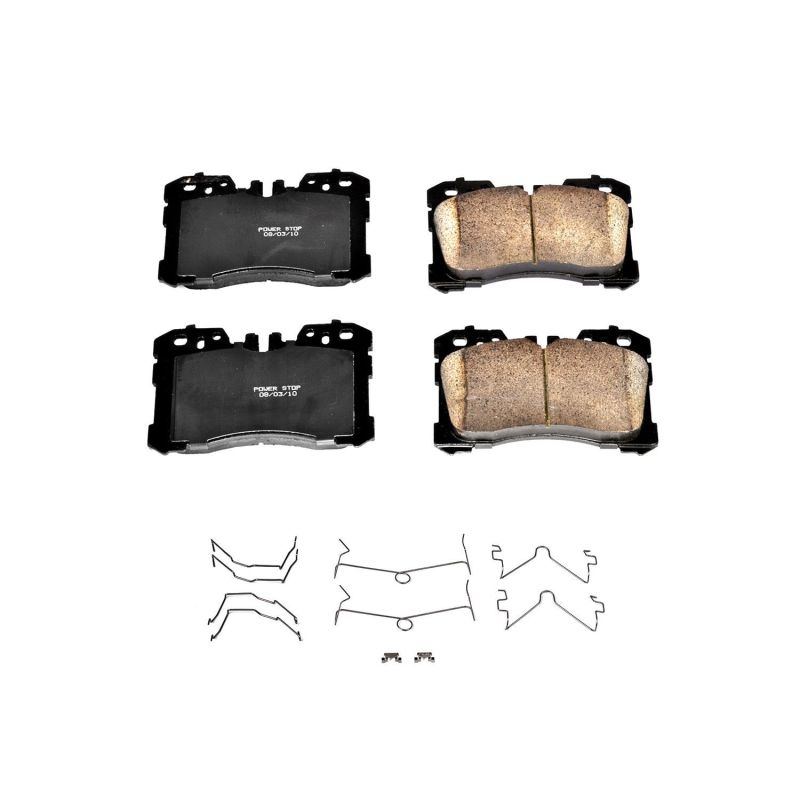 PSB Z17 Evolution Brake Pads - Power Stop 07-17 Lexus LS460 Front Z17 Evolution Ceramic Brake Pads w/Hardware