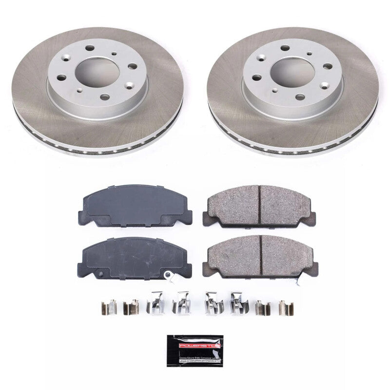PSB Semi-Coated Rotor Kits - Power Stop 93-97 Honda Civic del Sol Front Semi-Coated Rotor Kit