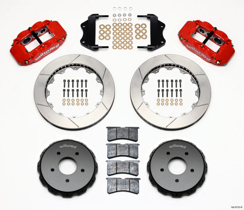 WIL Superlite Brake Kit - Wilwood Narrow Superlite 6R Front Hat Kit 13.06in Red 2004-2006 Pontiac GTO