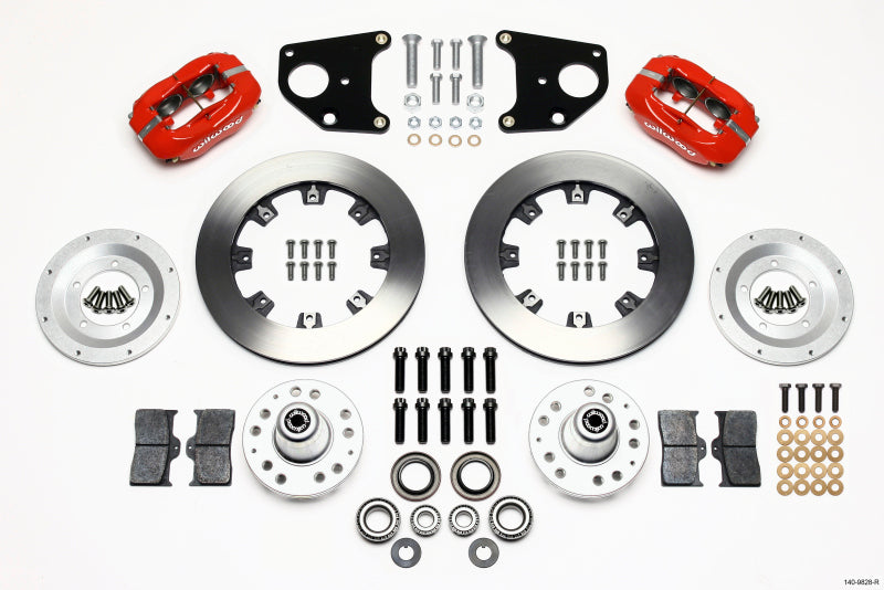 WIL Dynalite Brake Kit - Wilwood Forged Dynalite Front Kit 12.19in Red 62-72 CDP B & E Body-Drum
