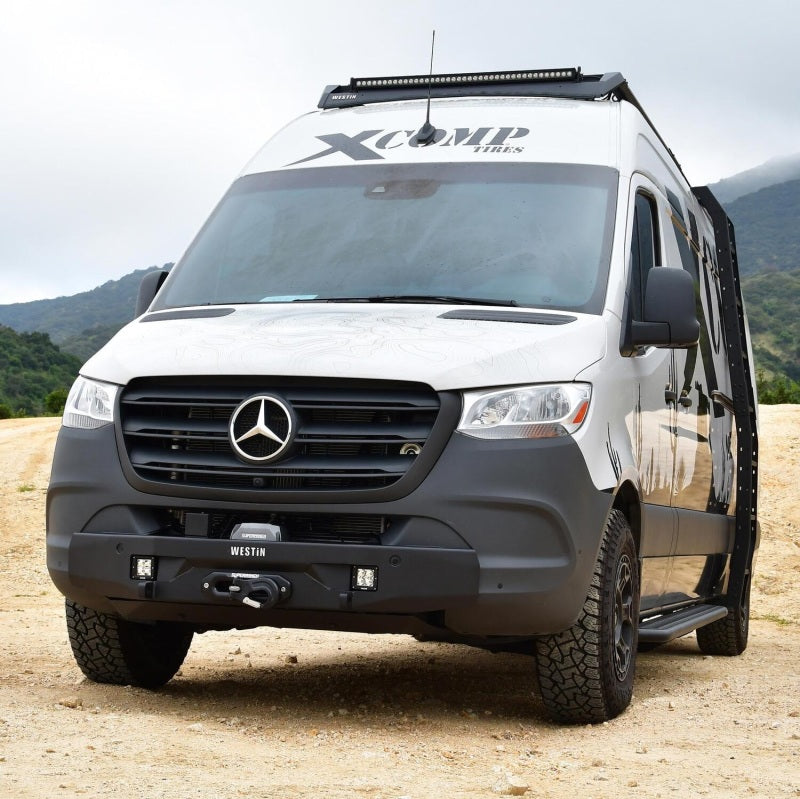 WES Pro-Series Bumpers - Westin 19-23 Mercedes-Benz Sprinter Pro-Series Mid Width Front Bumper - Textured Black