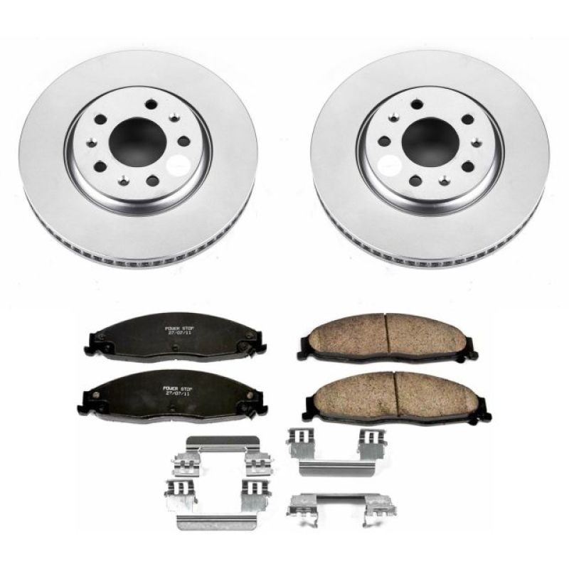 PSB Z17 Evolution Coated Kit - Power Stop 03-05 Cadillac CTS Front Z17 Evolution Geomet Coated Brake Kit
