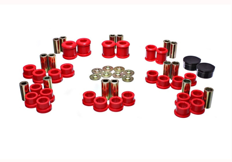 ES Cntrl Arm Bushings - Red - Energy Suspension 2016 Mazda Miata Red Rear Control Arm Bushing Set
