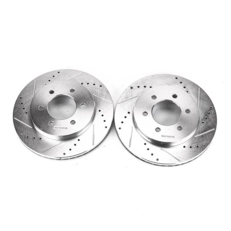 PSB Evolution Drill/Slot Rotor - Power Stop 04-08 Ford F-150 Front Evolution Drilled & Slotted Rotors - Pair