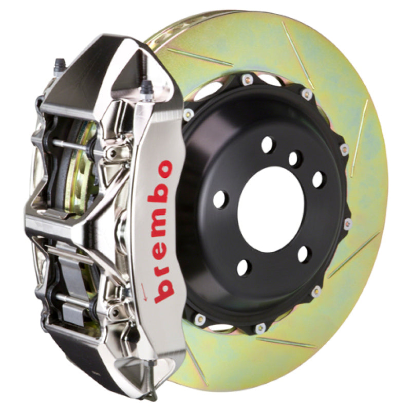 BRB Big Brake Kits - Brembo 04-08 S4 Front GTR BBK 6 Piston Billet355x32 2pc Rotor Slotted Type-1- Nickel Plated