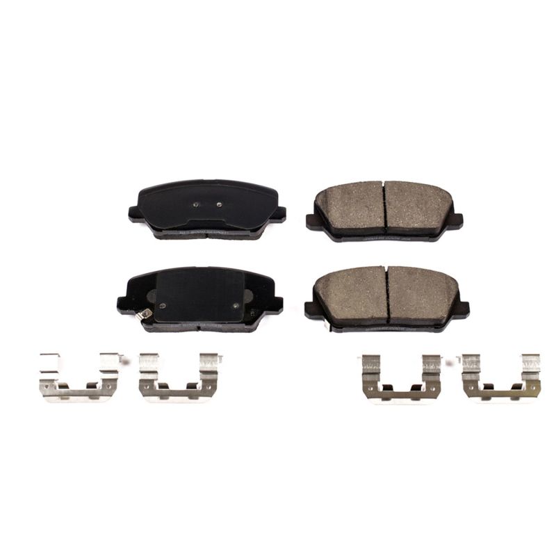 PSB Z17 Evolution Brake Pads - Power Stop 16-17 Hyundai Veloster Front Z17 Evolution Ceramic Brake Pads w/Hardware