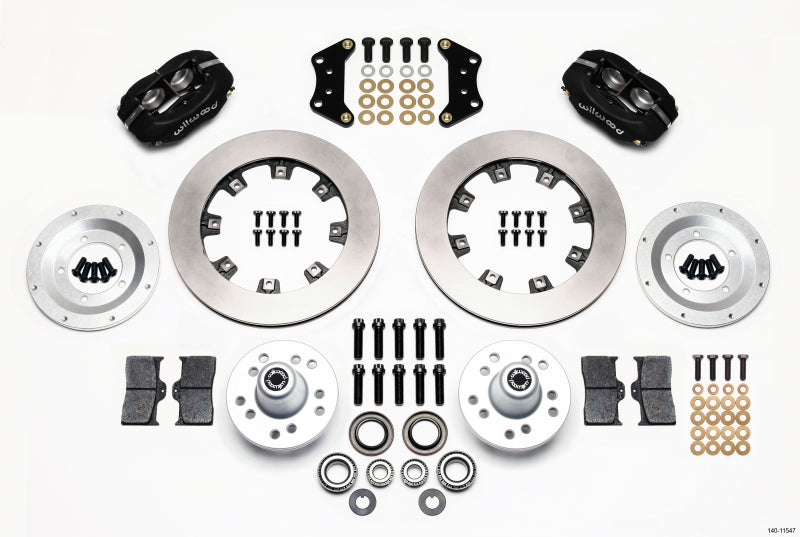 WIL Dynalite Brake Kit - Wilwood Forged Dynalite Front Kit 12.19in Magnum Force Drop Spindle